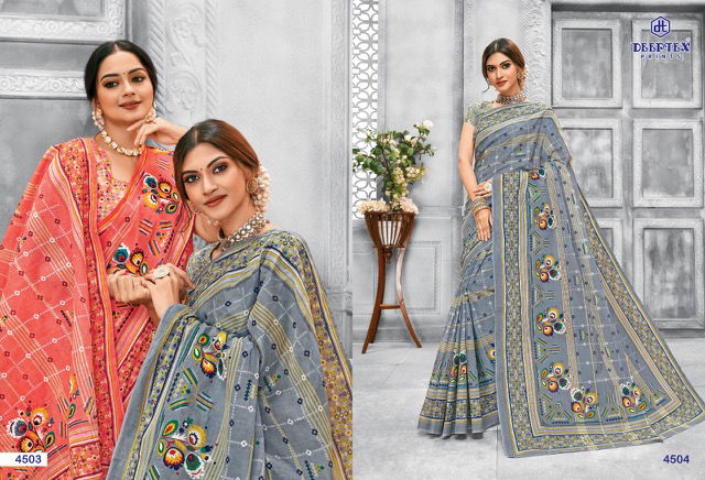 Deeptex Mother India 45 Daily Wear Wholesale Cotton Saree Collection